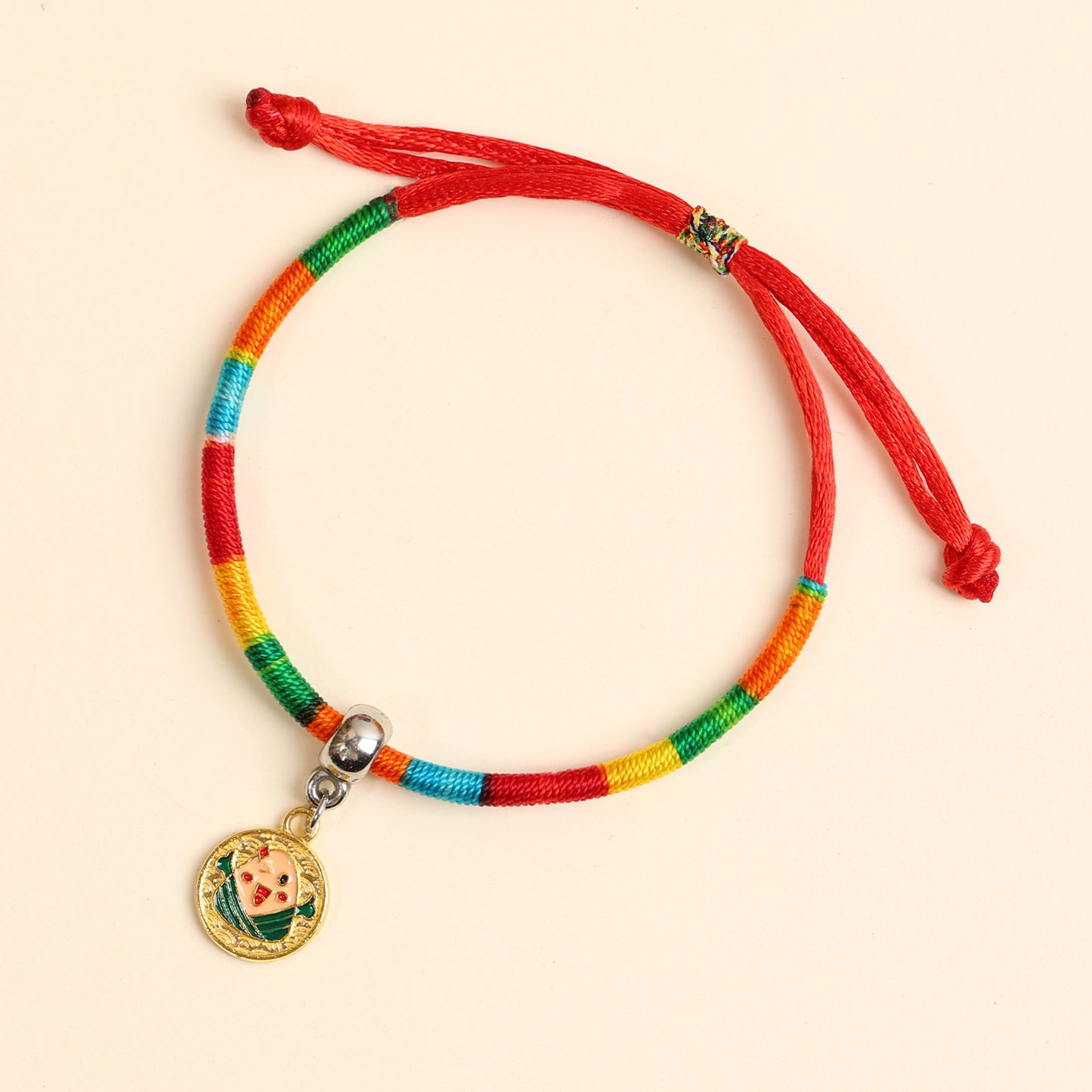 Children's Colorful Braided Rope Alloy Small Dragon Boat Festival Hand-woven Bracelets