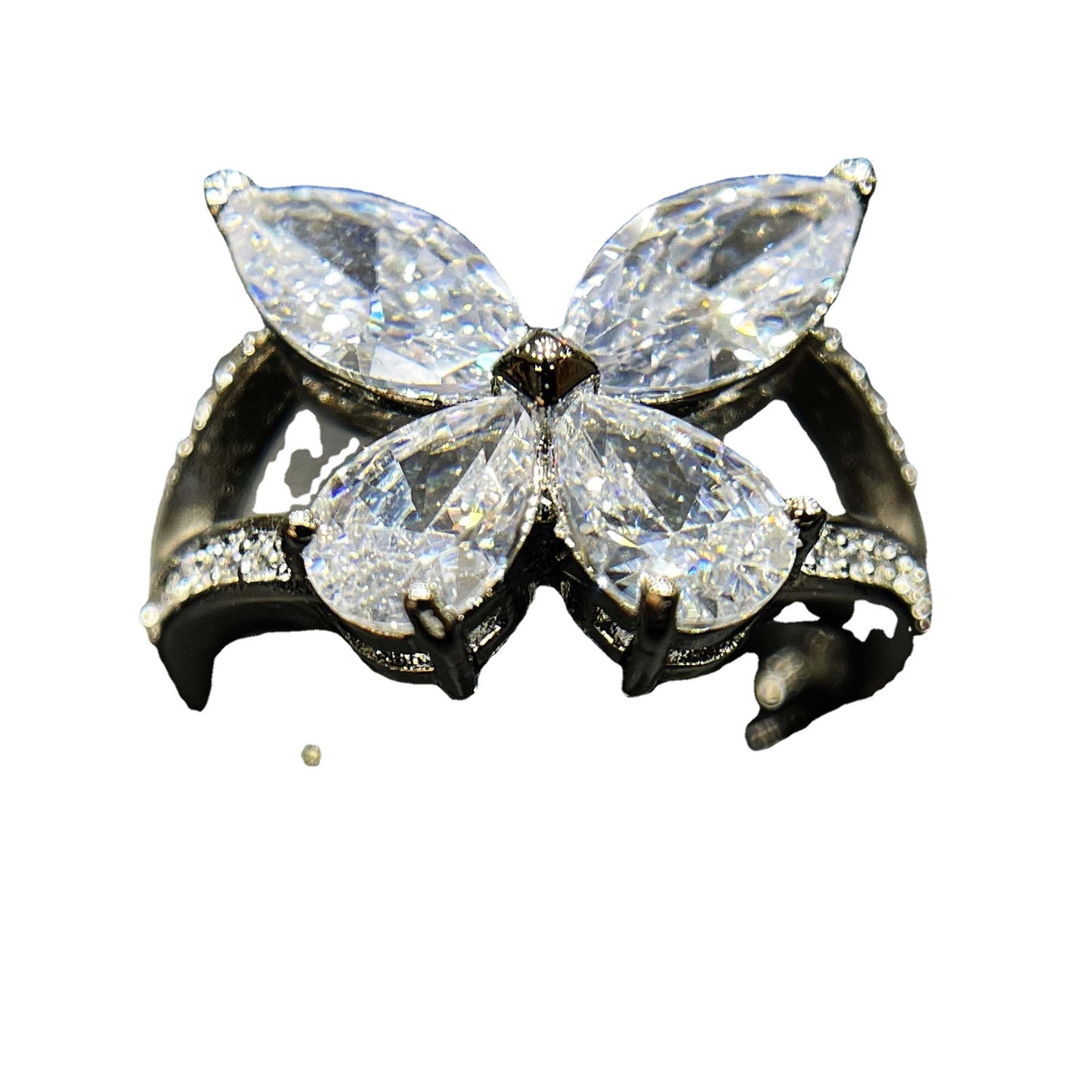 Women's Butterfly Live Streaming Imitation Imported Moissanite Carat High Rings