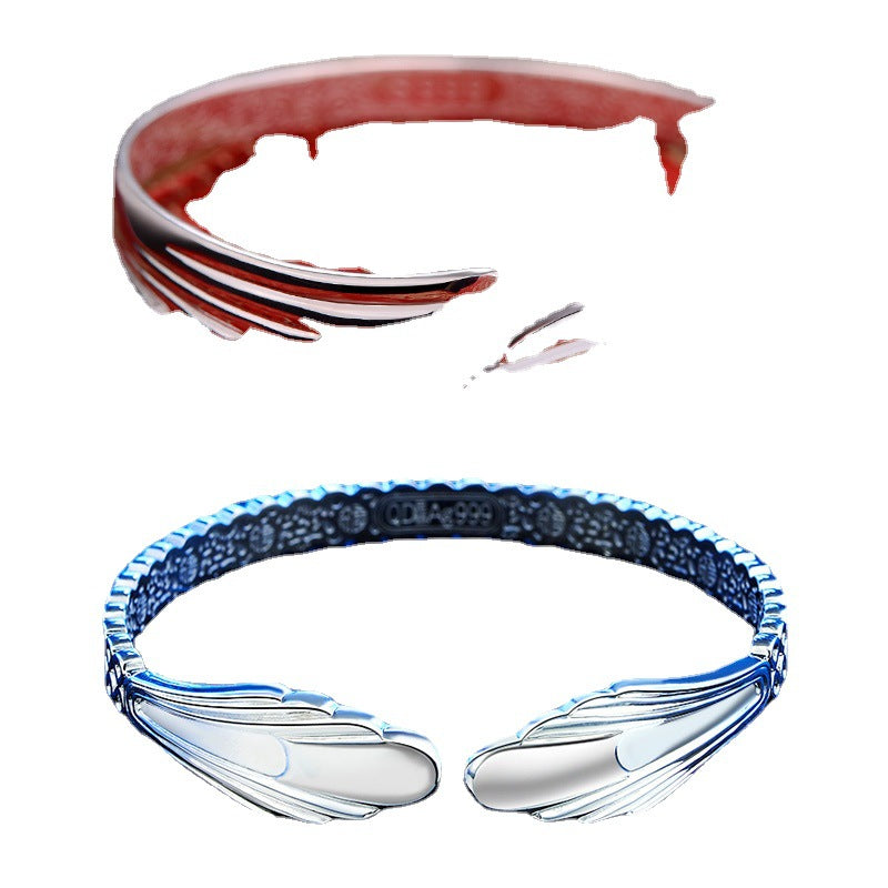 Sier Female Angel Wings Mermaid Version Fashion Chinese Valentine's Bracelets