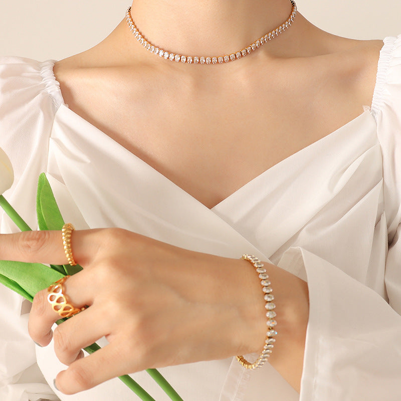 Lady Sense Elegant Graceful Solid Color Colorful Crystals Zircon Bracelets
