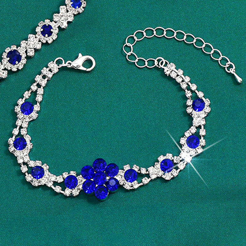 Women's Fashion High-grade Crystal Gem Water Drop Jewelry Set