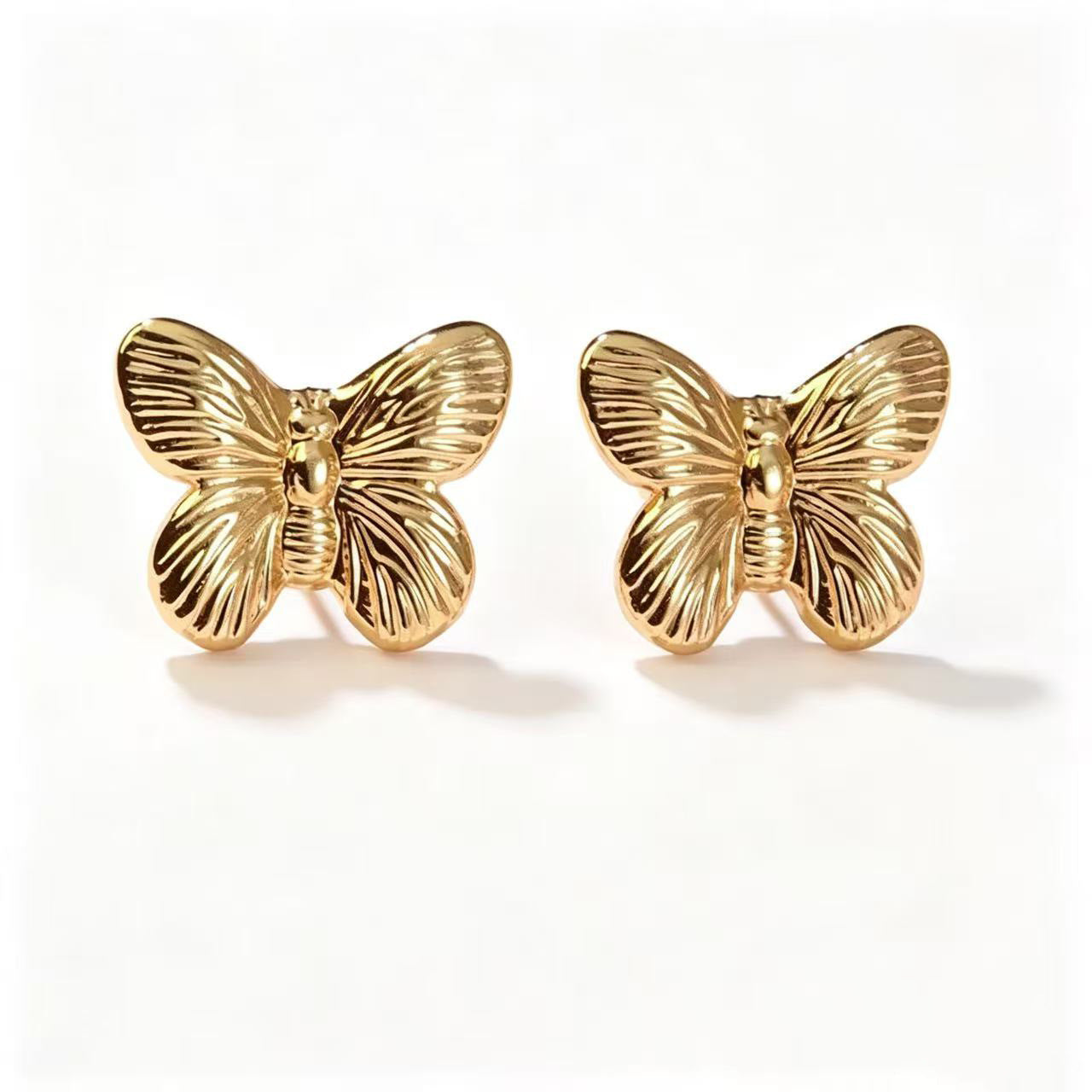 Women's Stainless Steel Light Luxury High-grade Titanium Gold-plated Stud Earrings