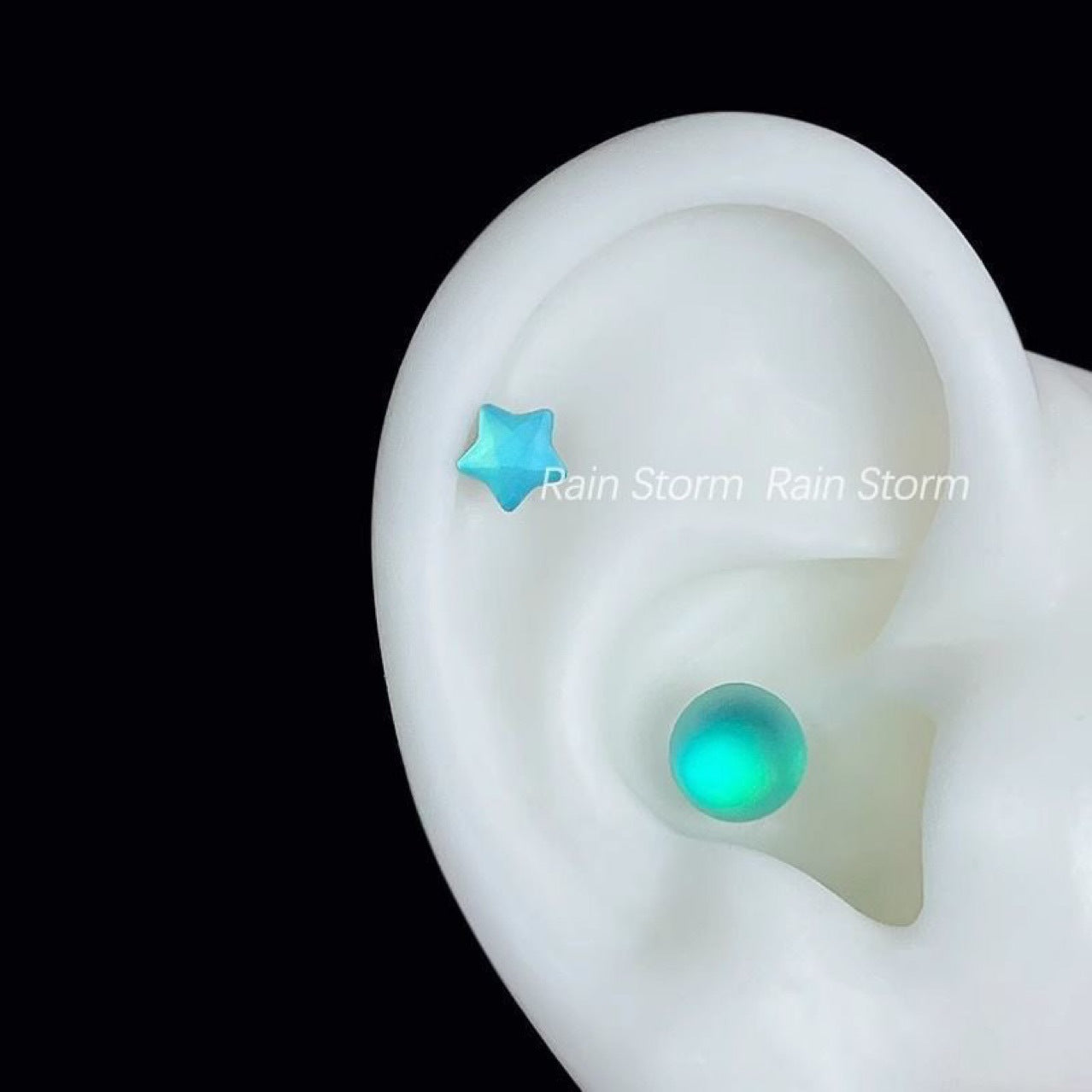 Fantasy Laser Magnetic Without Piercing Combination Semicircle Earrings
