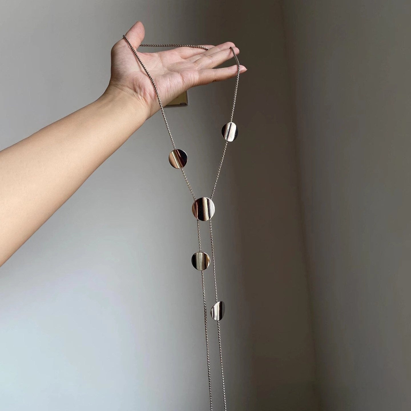 Women's Long Geometric High-grade Light Luxury Minority Personality Elegant Sweater Chain Necklaces