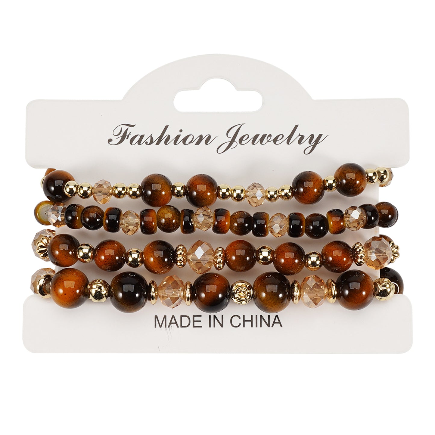 Women's & Men's Imitation Tiger Eye Stone Round Beads Jade Cat Style To Bracelet