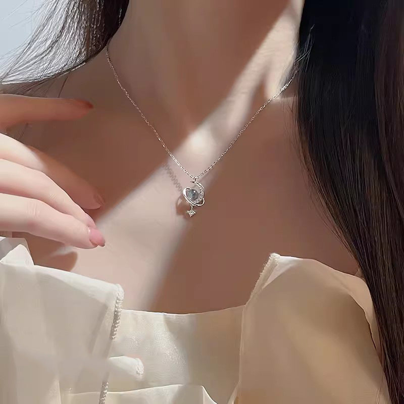 Planet Female Birthday Present Good-looking Light Luxury Minority High-grade Fairy Necklace