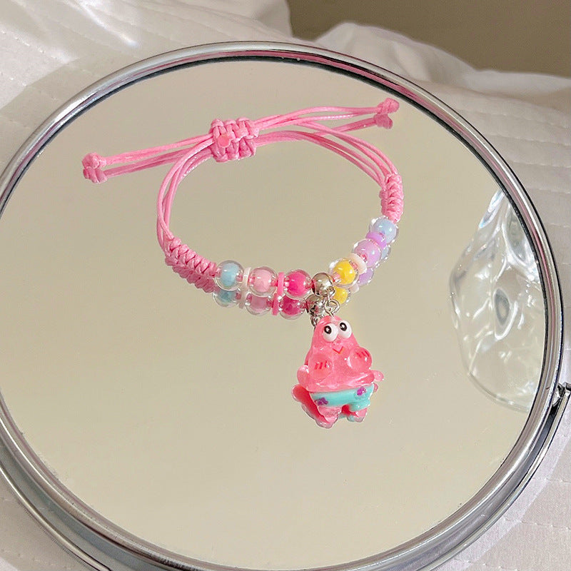 Bracelets doux de niche en corde tressée de dessin animé mignon