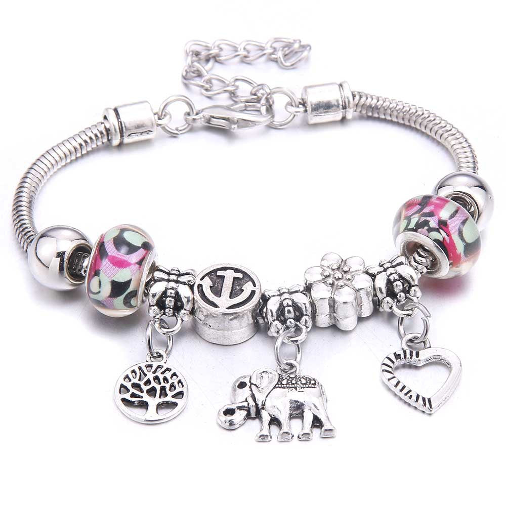 Women's Grid Popular Adjustable Crystal Love Butterfly Bracelets