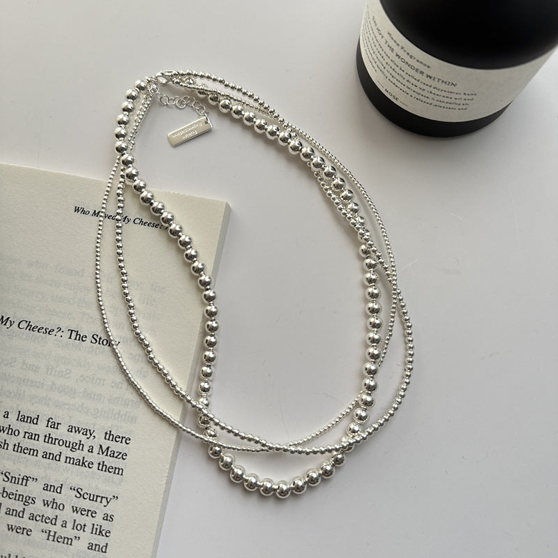 Round Beads Winding Style Design Gradient Necklaces