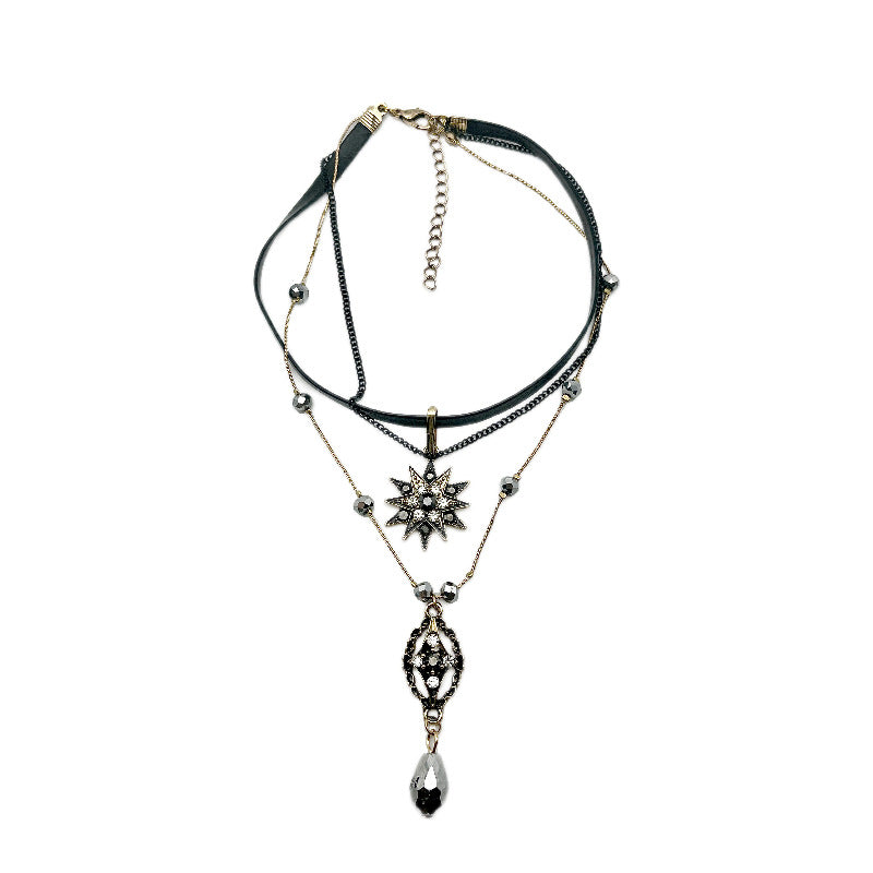 Dark Crystal Hollow Baroque Dignified Goddess Necklaces