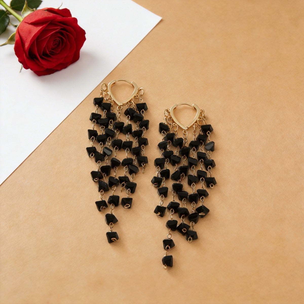 Women's Temperament Wild Crystal Tassel Ear Clip For Long Fashion Earrings