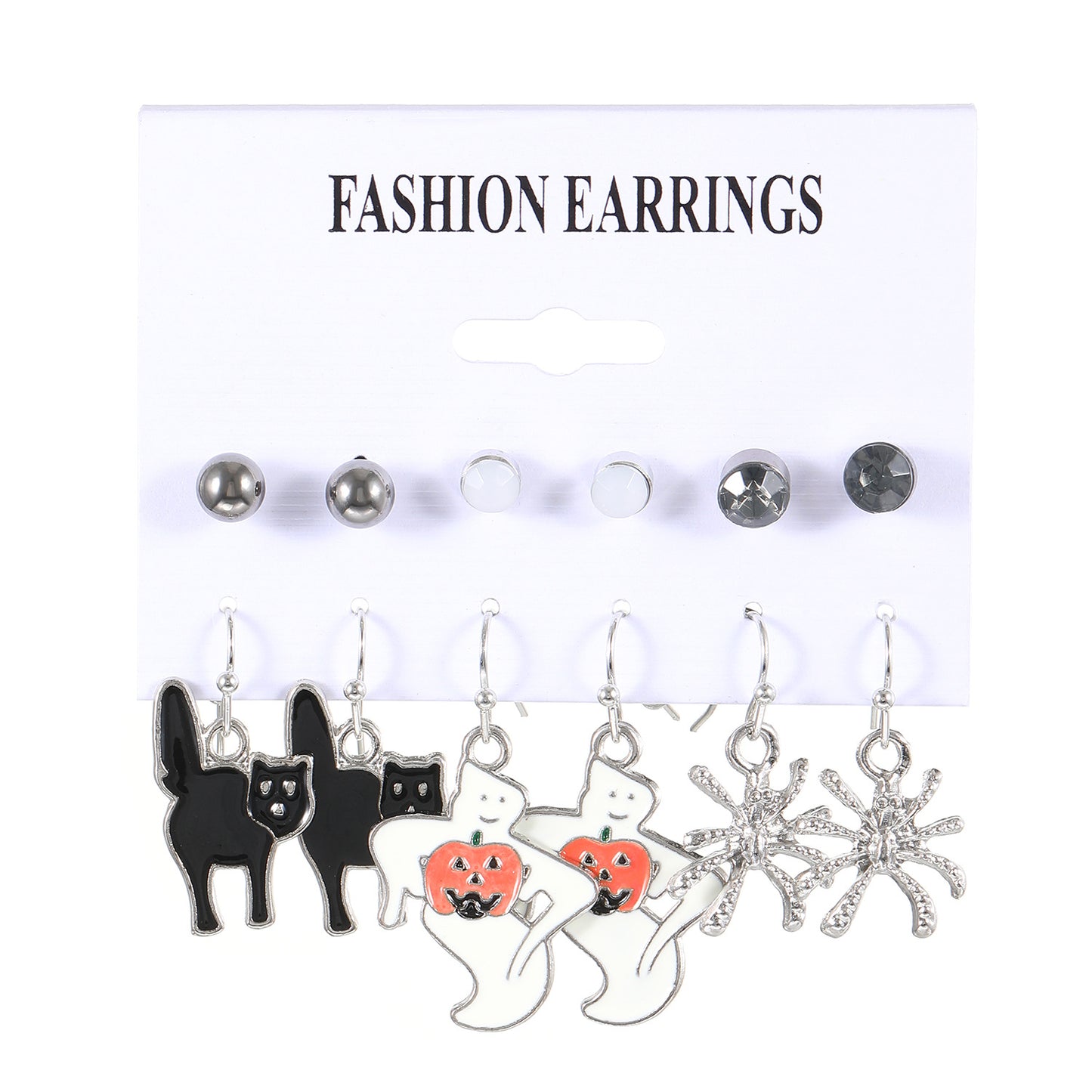 Women's Halloween Personality Horror Funny Pieces Suit Earrings