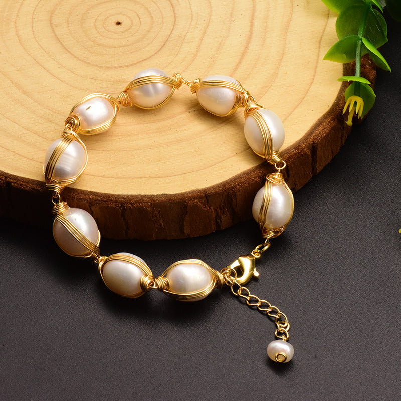 Pearl Natural Design Light Luxury Minority High-grade Bracelets