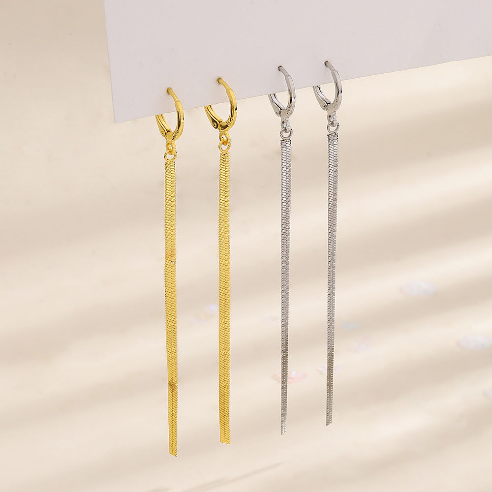 Korean Style Elegant Super Shiny Blade Earrings