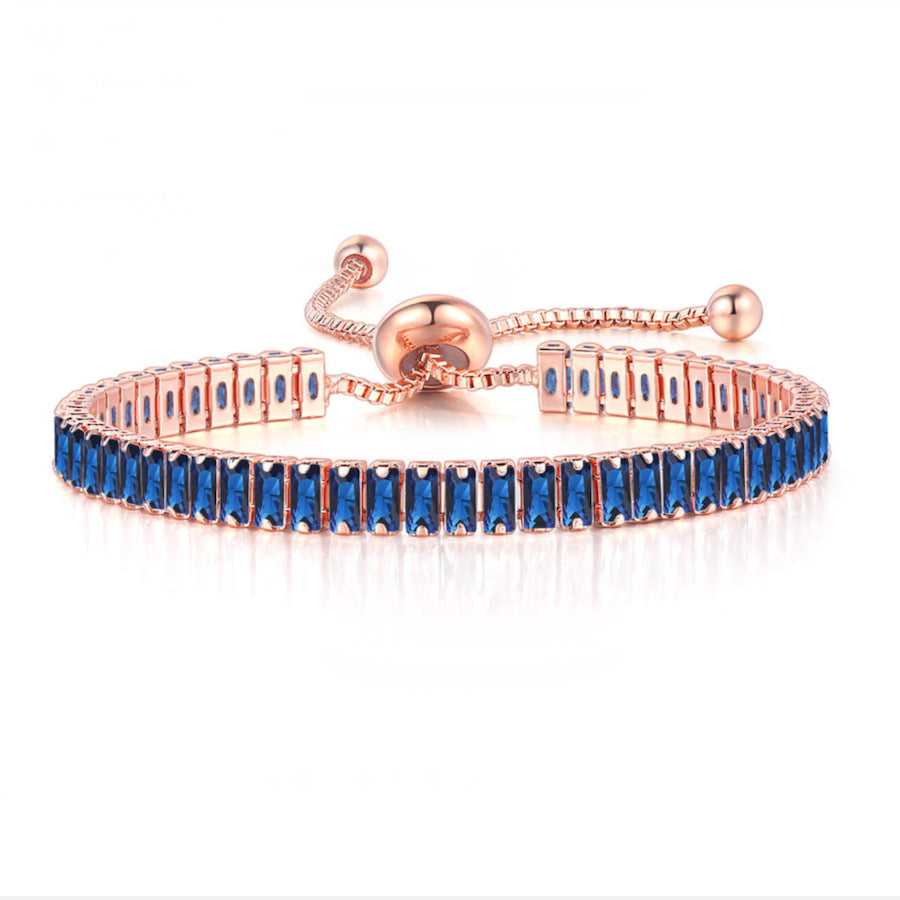 Popular Rectangular Zircon Female Hot Item Bracelets