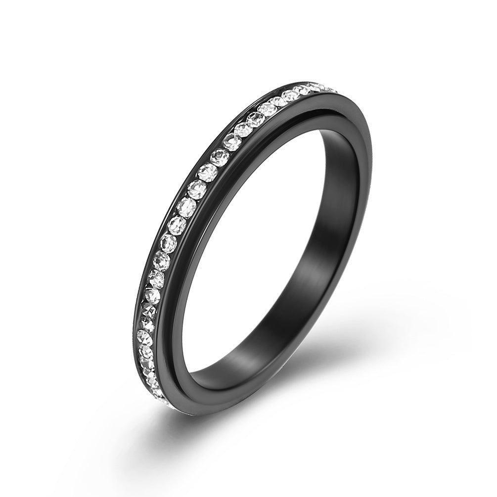 Women's Titanium Steel Light Luxury Temperament Stacking Rings