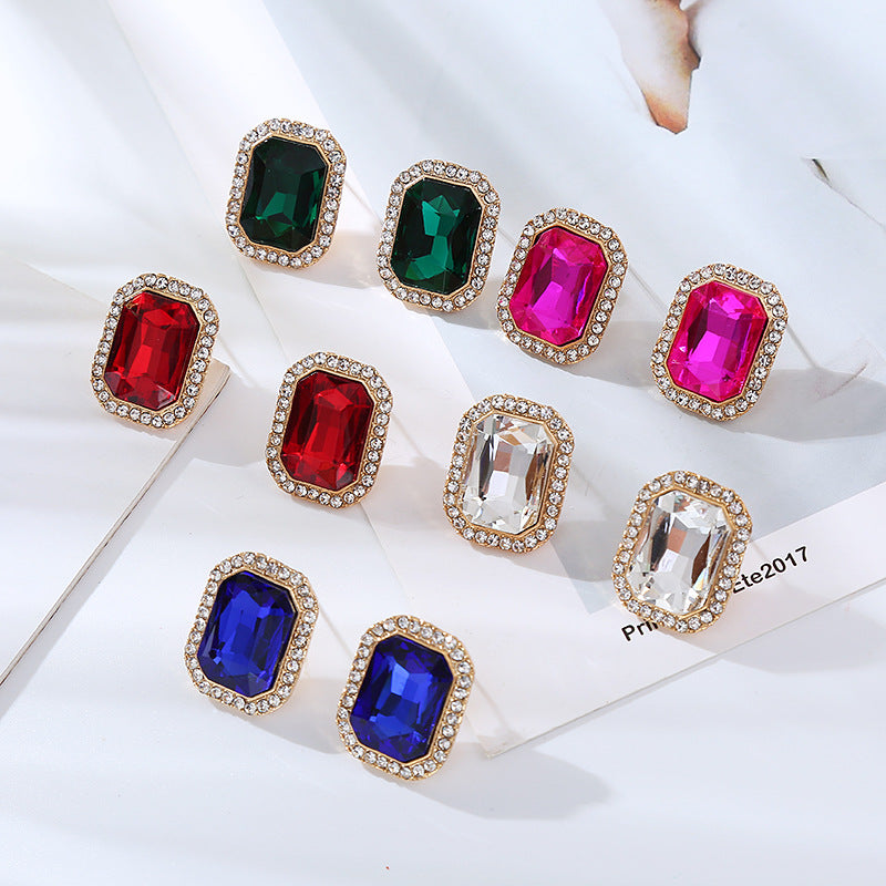 Women's Fashion Geometric Square Niche High-grade Simple Earrings