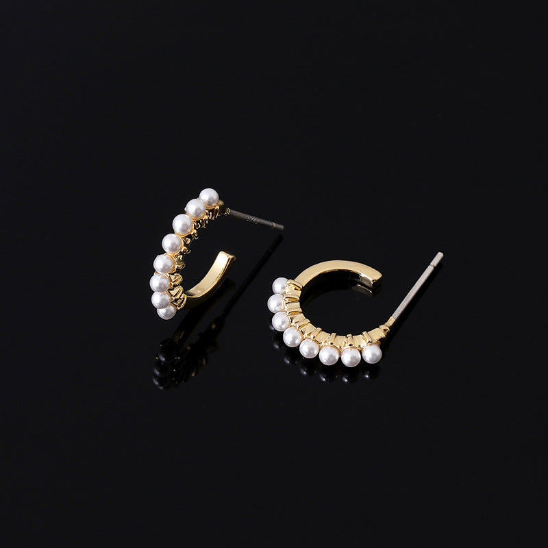 Simple Compact Pearl One-piece Mosquito Coil Ear Clip