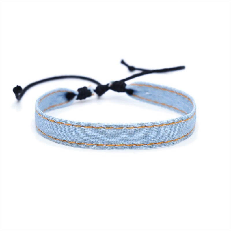 Gold Wax Rope Adjustable Ribbon Carrying Bracelet