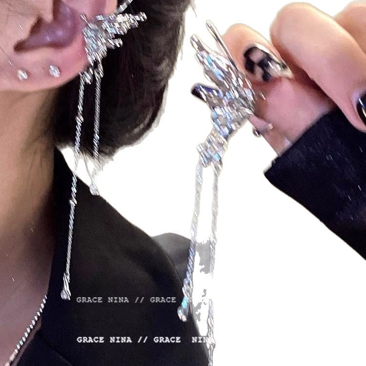 Women's Super Fairy Elf Butterfly Tassel Design Rings