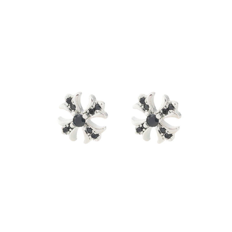 Women's & Men's Cross Flower-de-luce Light Luxury Fashion Simple Stud Earrings