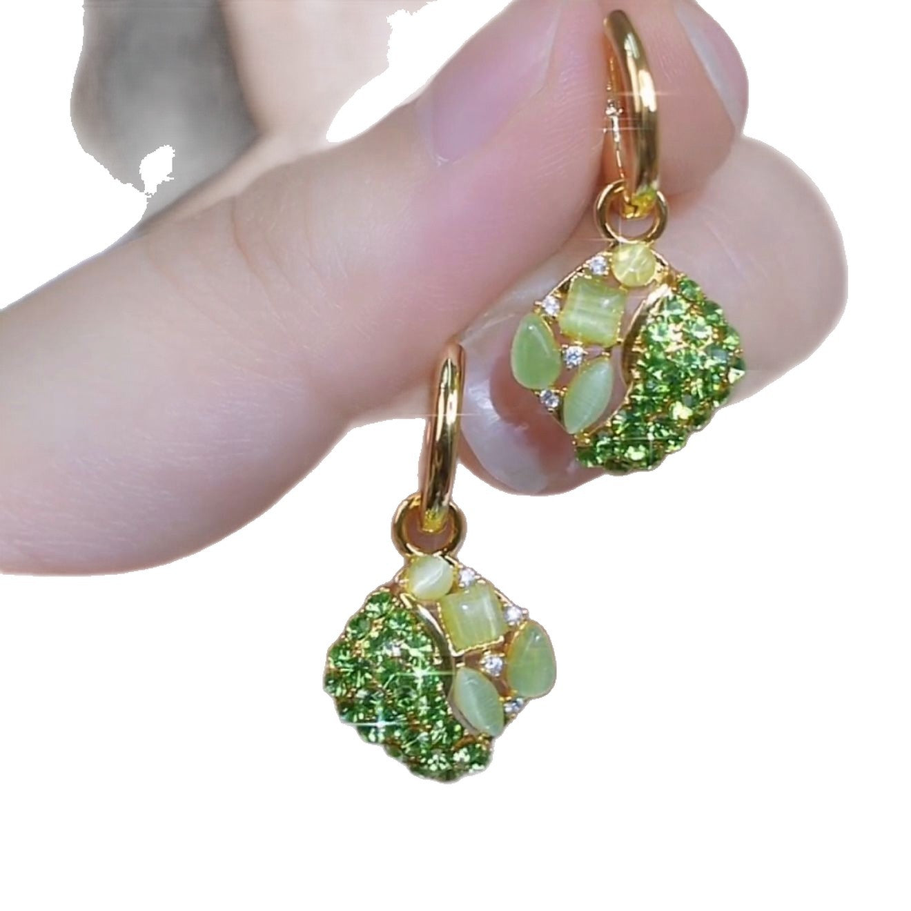 Korean Style Sweet Fashionable Stylish Green Earrings