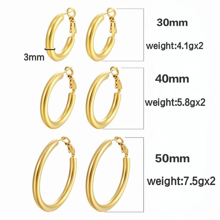 Women's Style Round Simple Trendy Niche Design Unique Graceful Earrings