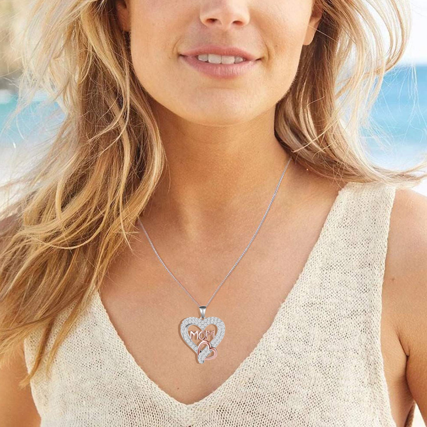 Bohemian Love Zircon Inlaid Letter Fashion Necklaces