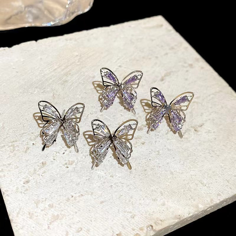 Women's Hollow Butterfly Mori Style Light Luxury Design Ear Natural Fashion Stud Earrings