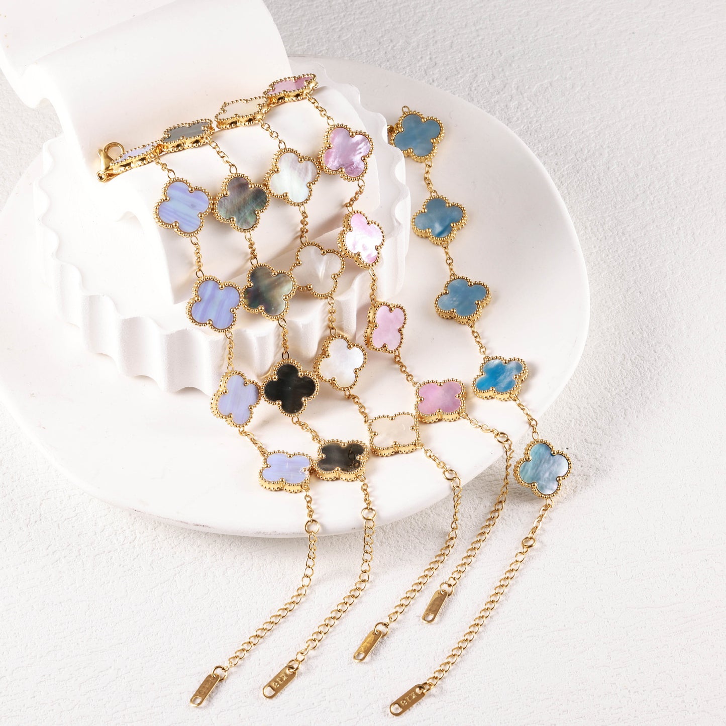 Women's Gold Coating Double-sided Fritillary Light Luxury High-grade Sense Minority Bracelet