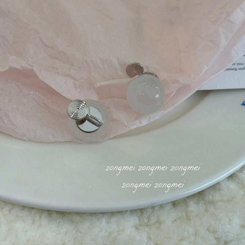 Small Size Round Beads Special Interest Simple Ear Clip