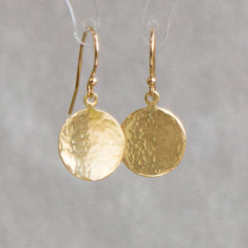 Women's Simple Metal Small Round Slice Temperament Earrings