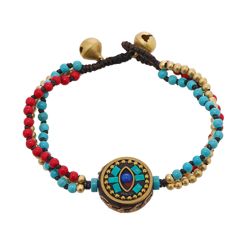 Women's Vintage Ethnic Style Unique Bell Carrying Bracelets