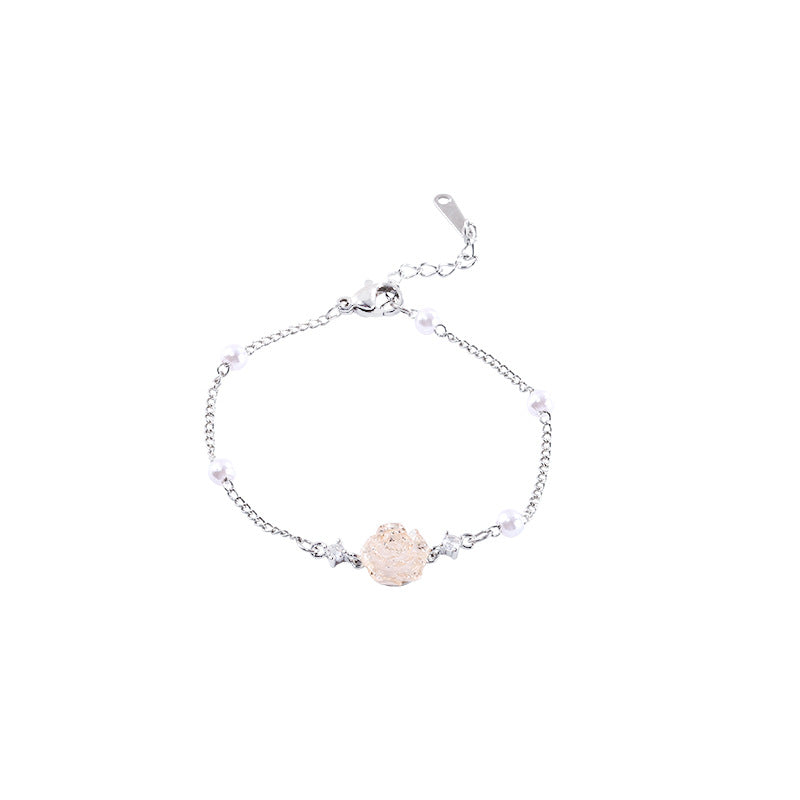 Perle Blume weibliche Licht Luxus Temperament Nischenarmbänder