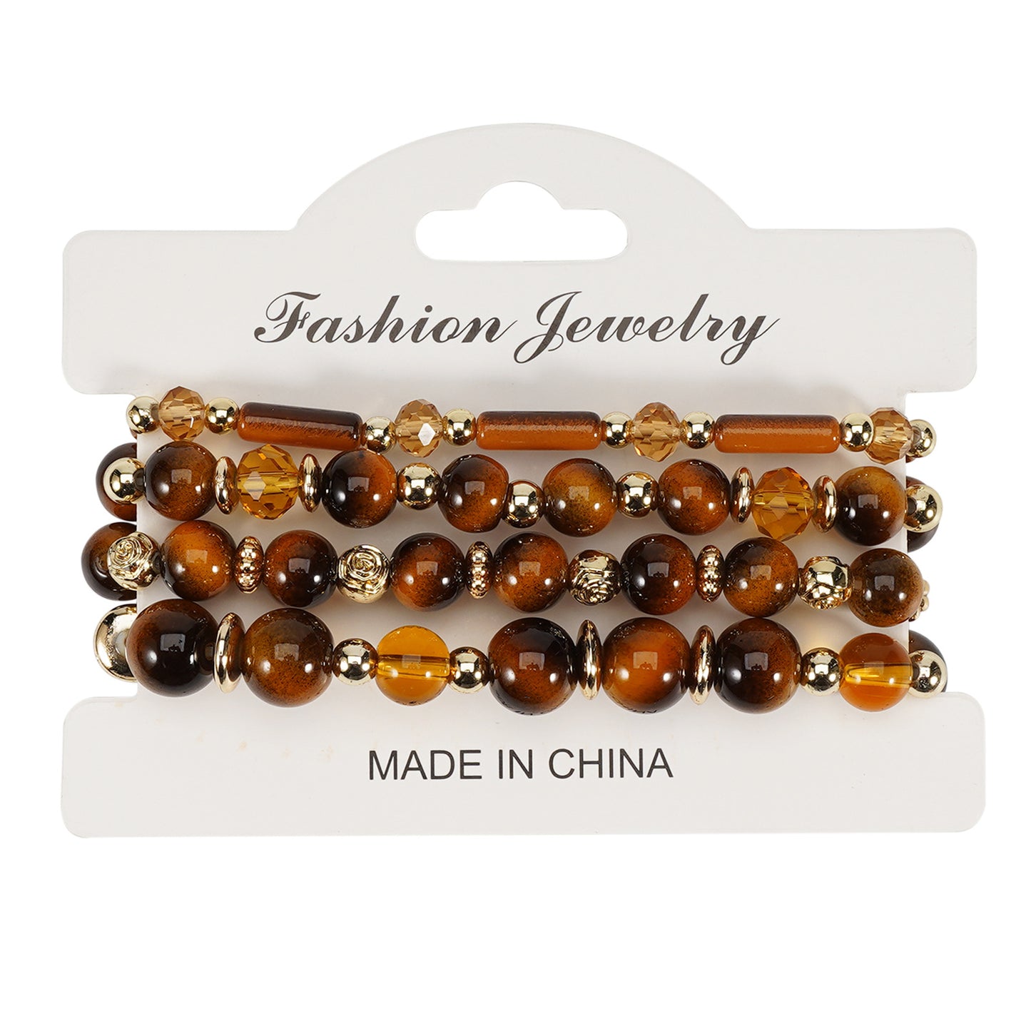 Women's & Men's Imitation Tiger Eye Stone Round Beads Jade Cat Style To Bracelet