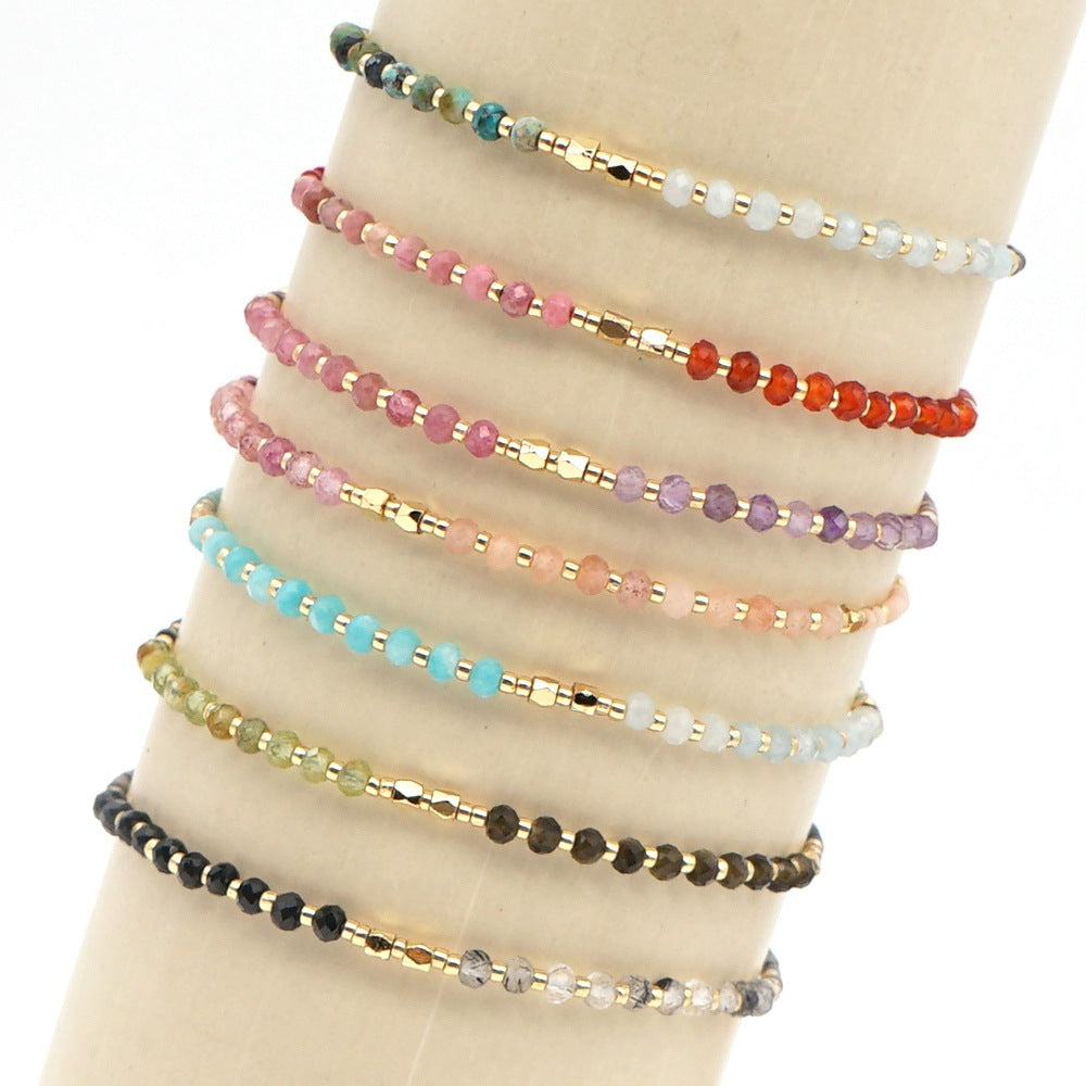 Bracelets de corde d'amitié tissés à la main en perles de mode simples pour femmes