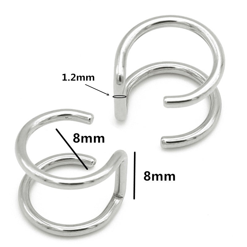 Opening Nose Lip Without Pierced Ears Can Wear Bone Nail Ear Clip