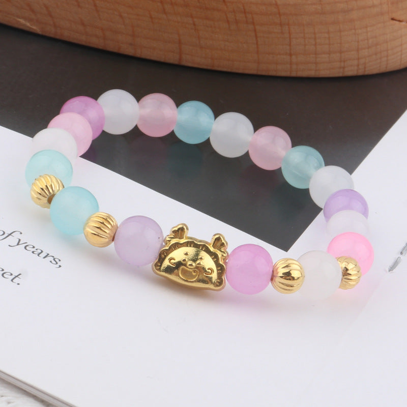 Imitation Agate Exquisite Iron Flower Fu Bracelets