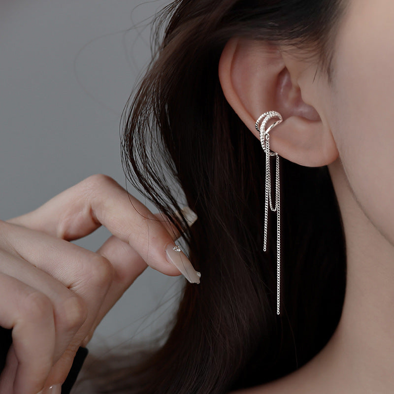 Starry Long Pearl Tassel Zircon Without Rings