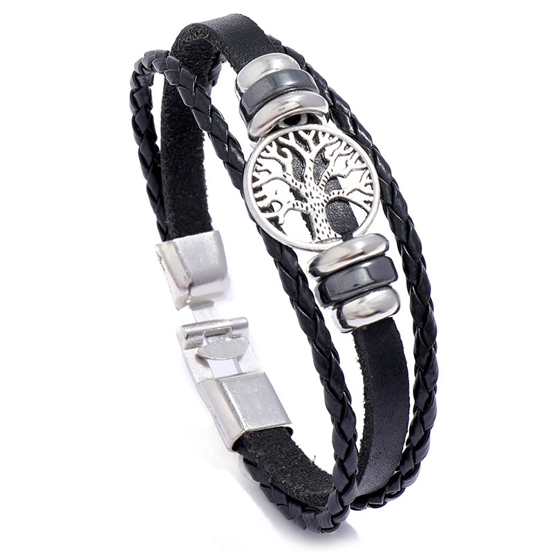 Men's Fashion Ornament Personality Lucky Tree Woven Bracelets