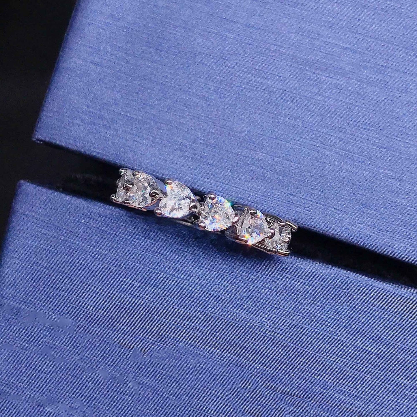 Live-Übertragung herzförmiger künstlicher Ringe aus gelbem Diamant mit hohem Kohlenstoffgehalt für Frauen