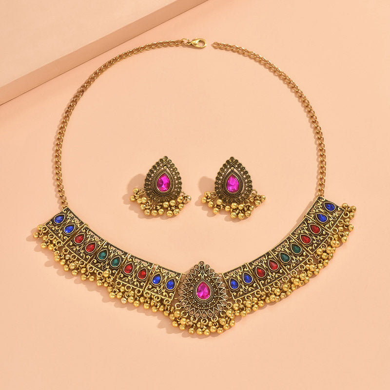 Indian Ethnic Style Vintage Gemstone Beads 2 Necklaces