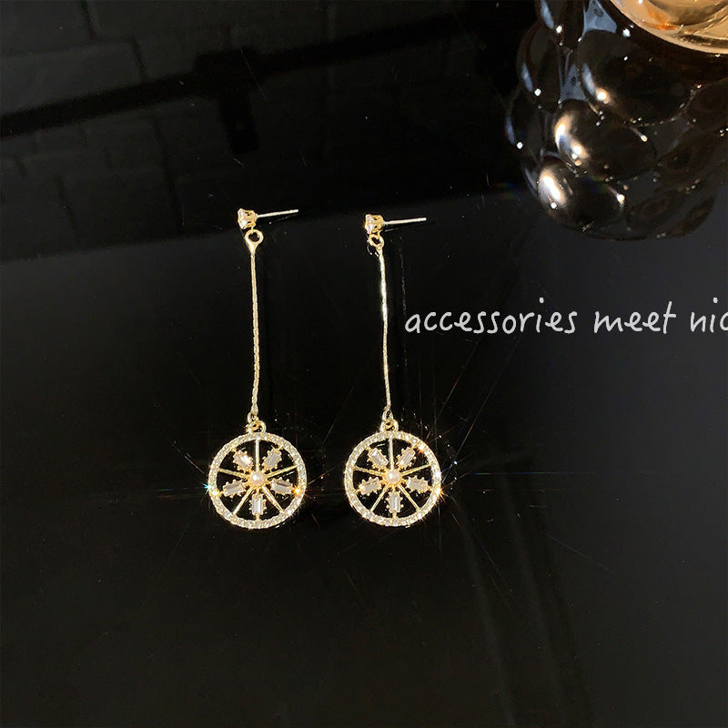 Long Elegant Ear Threads Face Slimming Earrings