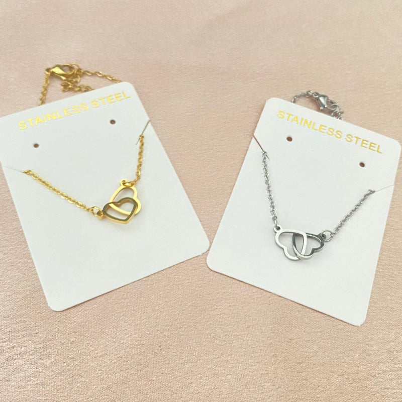 Pendentif cœur à cœur de personnalité, Bracelets d'amour simples pour Couple