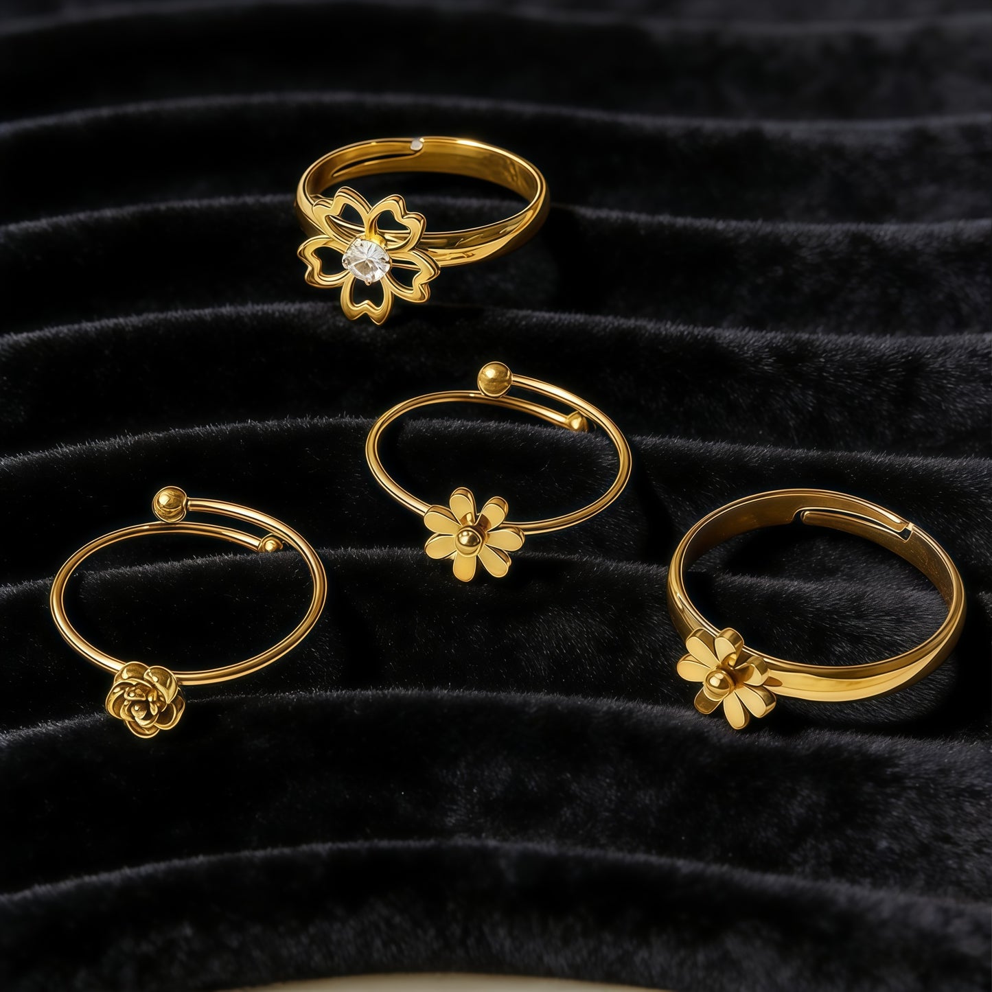 Personality Trendy Simple All Match Index Finger Sweet Little Daisy Ring