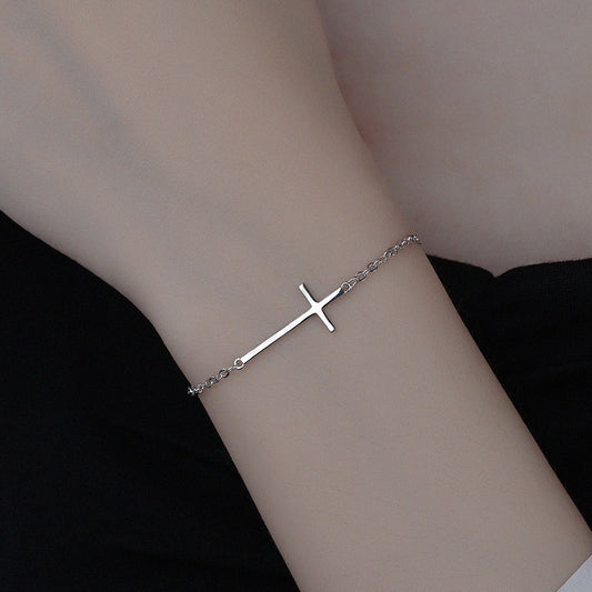 Minimalist Christmas Gift Cross Female Fashion Geometry Bracelets