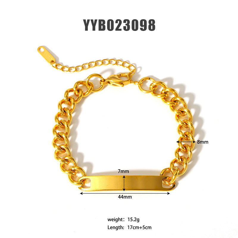 Cuban Link Chain Like Flat Snake Bracelets