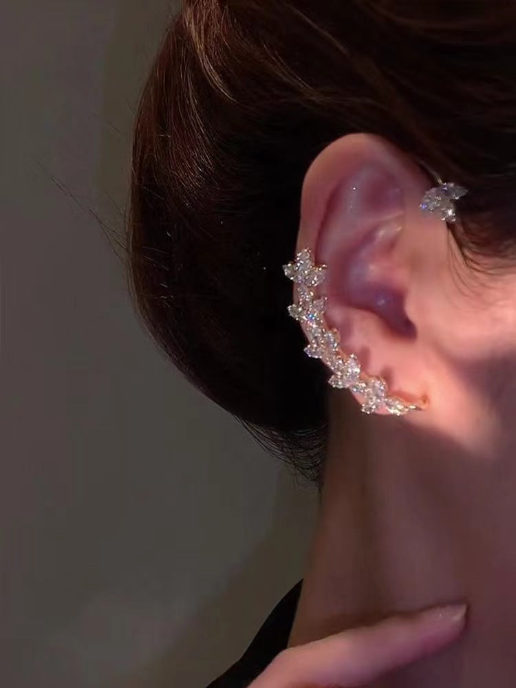 Hollow Butterfly Hook Tassel Flowers Snowflake Wheat Wings Integrated High-grade Ear Clip