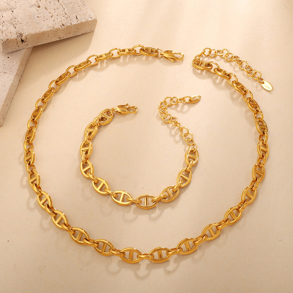 Simple Stylish Personality Collarbone Trendy Design Jewelry Set