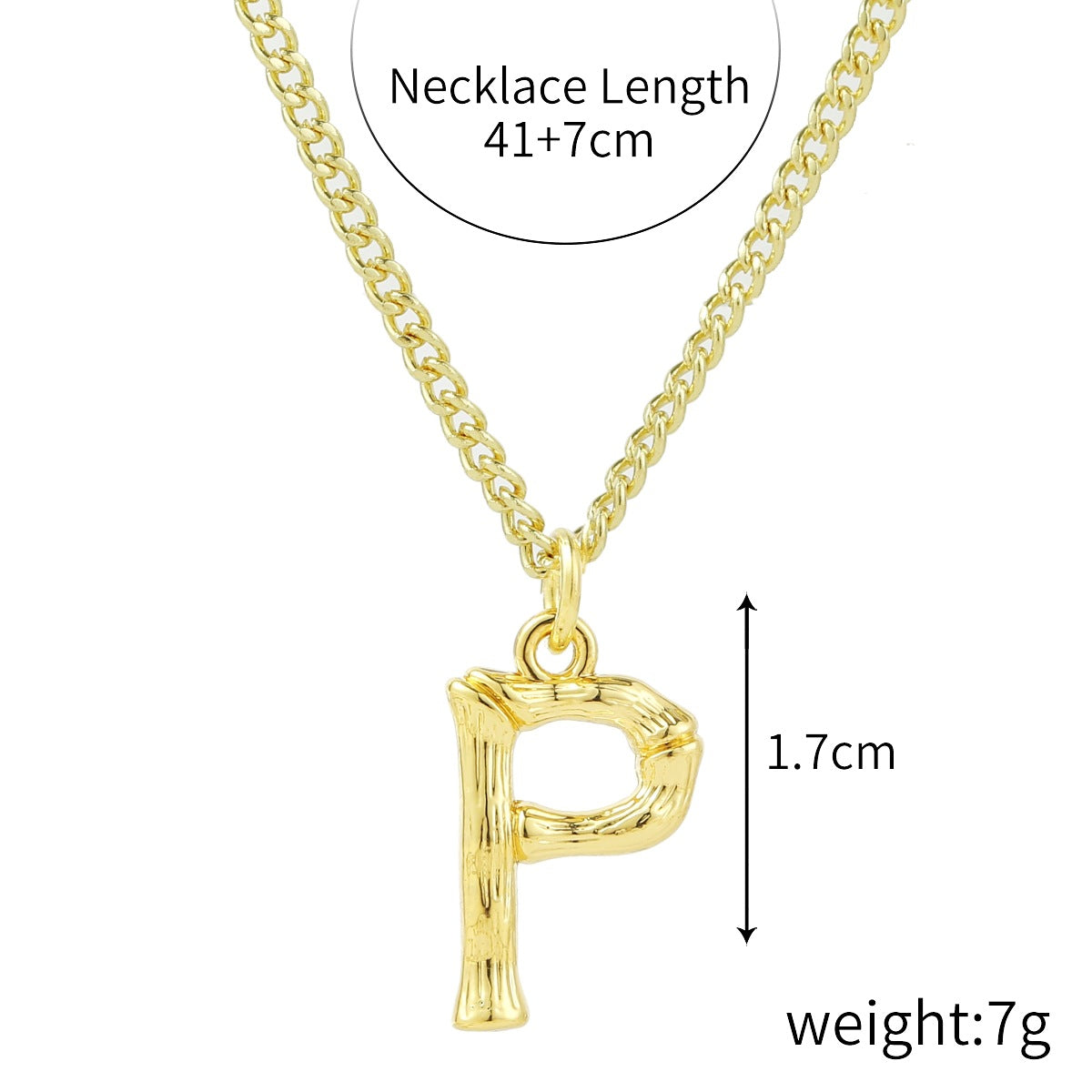 Women's Style Ornament Bamboo Letter Pendant Clavicle Necklaces